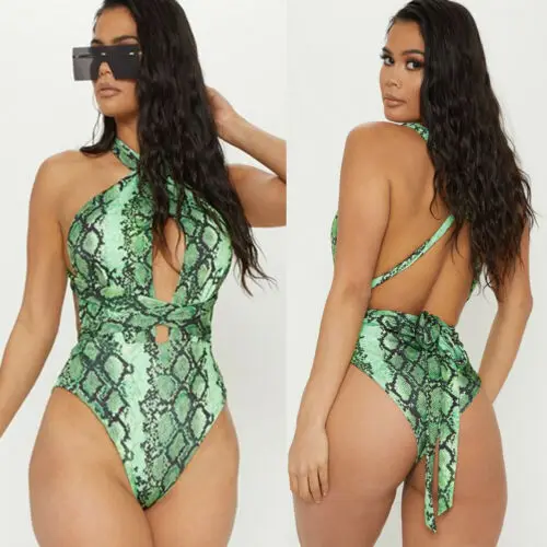 Женский летний костюм сексуальный купальный Мягкий купальник со змеиным узором