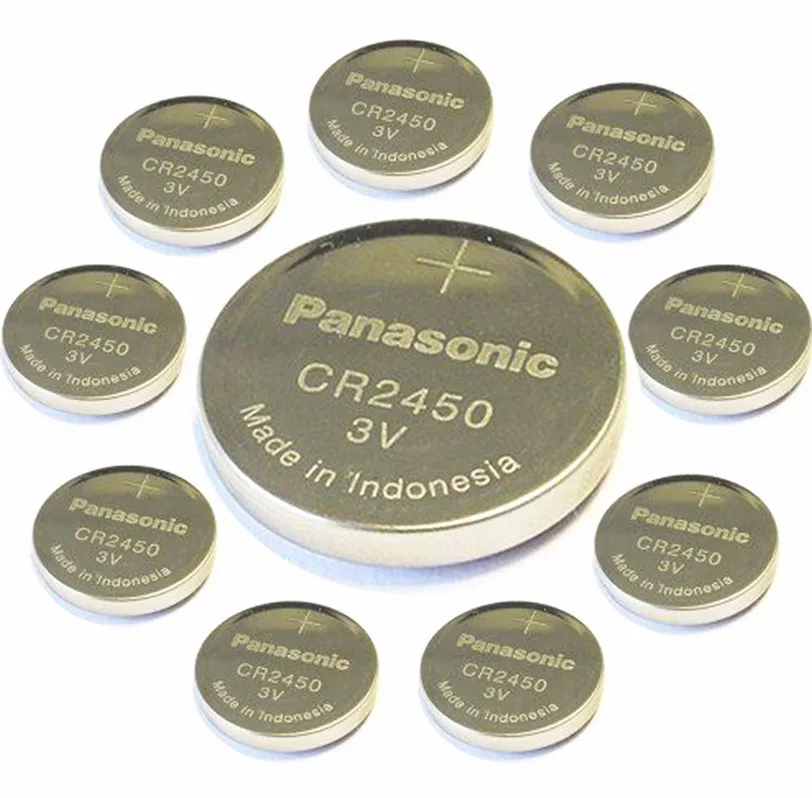 Новые оригинальные аккумуляторные батарейки Panasonic CR2450 CR 2450 10 шт./лот 3 в с литиевой