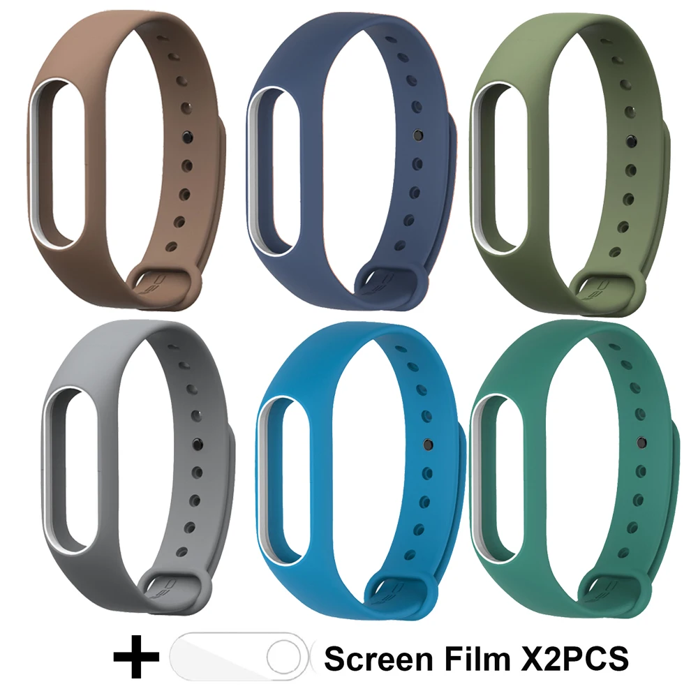 Mi Band 2 ремешок для Xiaomi mi Band 2 ремешки Браслет замена силиконового браслета для Xiaomi mi 2 комплекта 6 шт