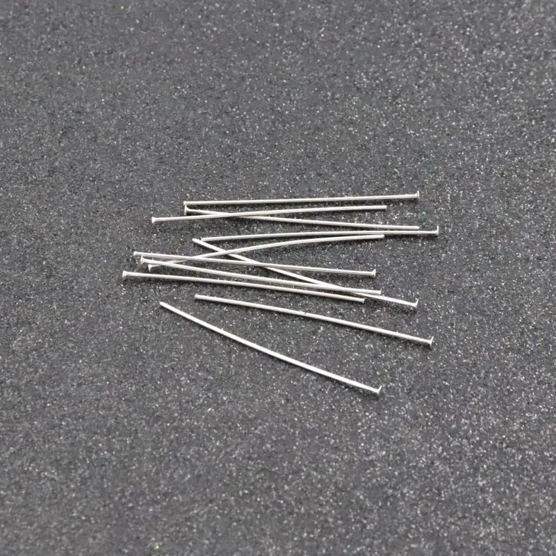 Stainless Steel 30 50 70 мм 0,7 мм нержавеющая сталь плоская головка шпильки для самостоятельного изготовления ювелирных изделий серьги браслет ожерелье рукоделие аксессуары - Цвет: Stainless Steel