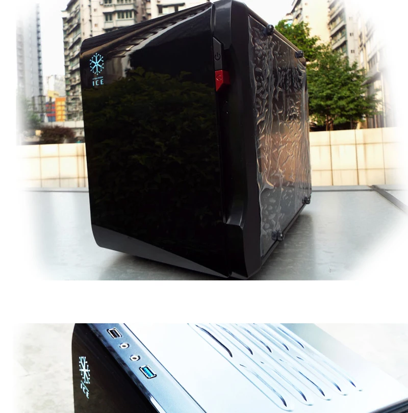 Мини шасси для HTPC мини шасси Мини ПК Чехол настольный ПК чехол поддержка дискретной графикой MicroATX источник питания