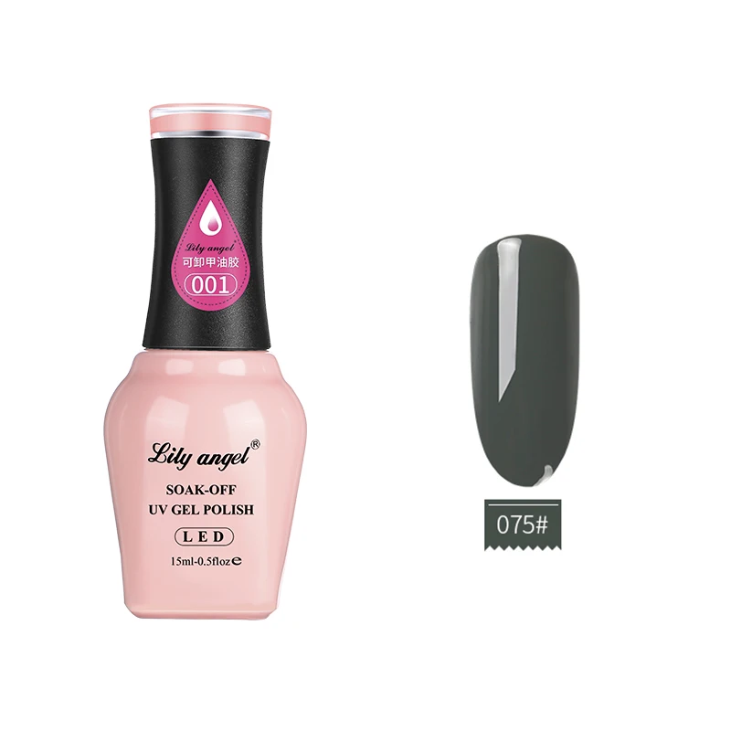 75 Lily Angel УФ-гель для ногтей 15 мл Nude Soak Off отполированный Гель-лак Декоративный Лак для ногтей 140 Цветов 73-108 - Цвет: 75