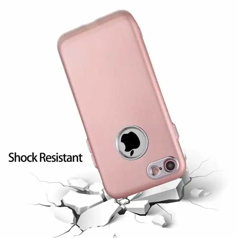 Роскошный мягкий силиконовый чехол для телефона iphone 7 7Plus с металлическим окошком