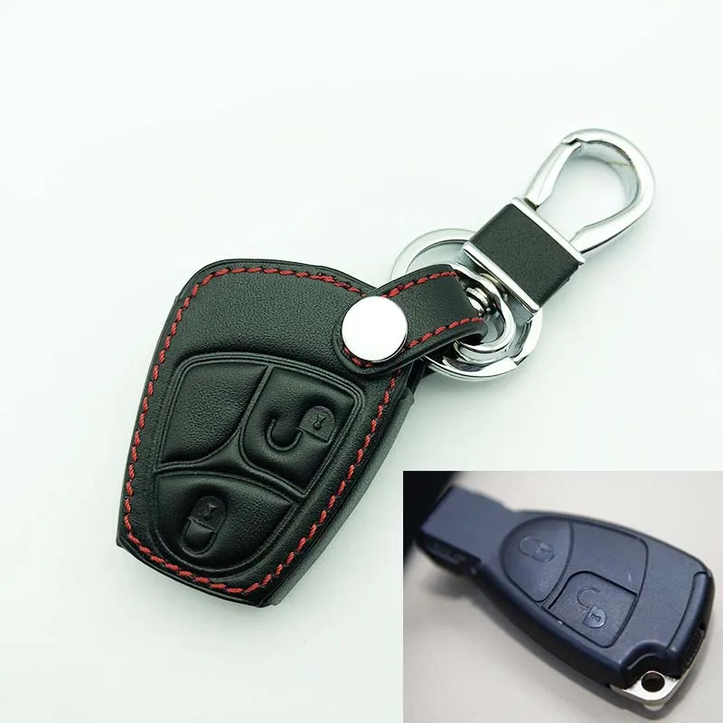 CarLeather ключа автомобиля чехол для Mercedes Benz W203 W210 W211 amg W204 CLS CES CLK CLA SLK Classe смарт-автомобильный брелок