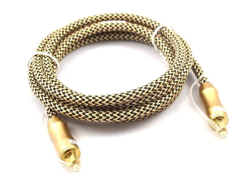 

OD6.0mm Golden Digital Optical Optic Fiber Toslink Audio Cable Wire 1 / 1.5 / 1.8 / 3 / 5 / 8 / 10 / 15 / 20 / 25 / 30 / Meters