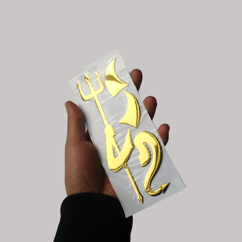 Автомобиль Средства для укладки волос Chrome 3D Дьявол наклейка пользовательские