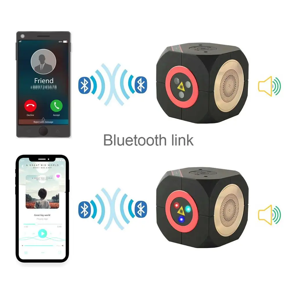 Портативный беспроводной лазерный сценический светильник RGB с блютузом и