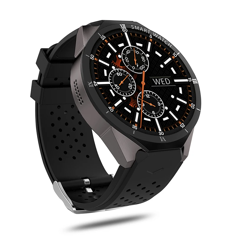 Kingwear KW88 Pro 3G умные часы на Android с камерой шагомером пульсом WiFi GPS для мужчин Samsung gear