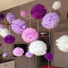 Горячая Распродажа 1 шт., 15 см = 6 дюймов, бумажные цветочные шарики-Помпоны, фонарики для украшения вечеринки, свадебные разные цвета на выбор
