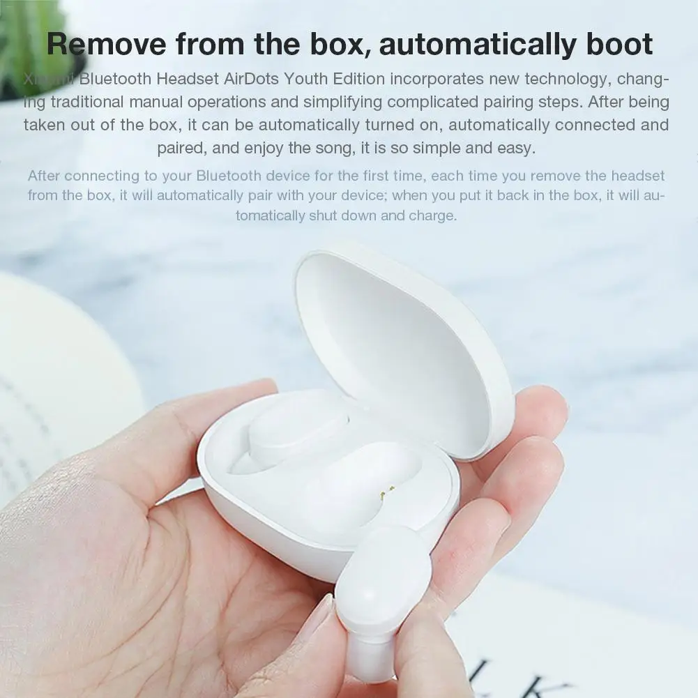 Универсальные bluetooth-наушники для Xiaomi Airdots Youth Version, Спортивная портативная гарнитура для AirDots Youth, белая гарнитура