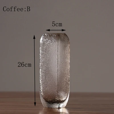 Coffee B 26x8.5x5cm Американская стеклянная ваза оригинальность гидропоники стеклянные вазы для цветов компоновка контейнер Настольный flowerpo украшение дома - Цвет: Coffee B 26x8.5x5cm