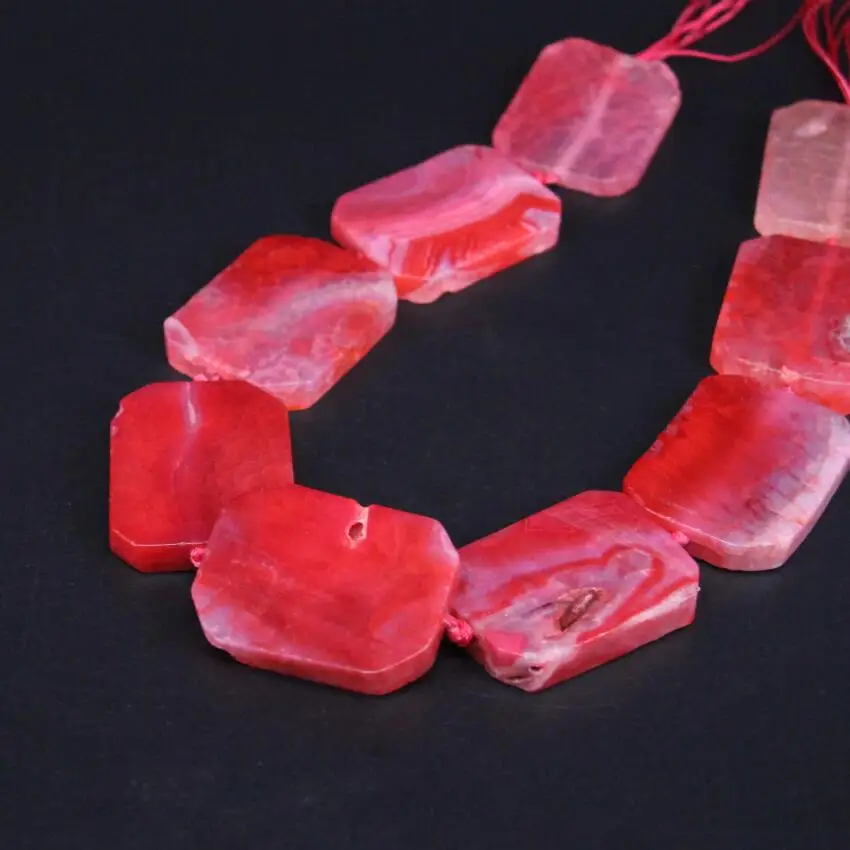 15 5 дюйма/нить Большая Натуральная роза красный дракон вены Агаты прямоугольная