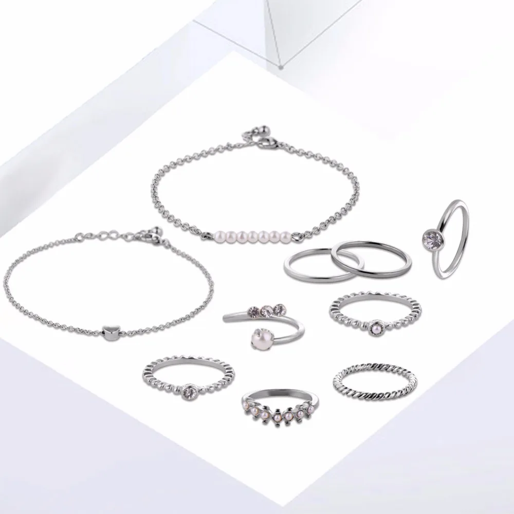 Высокое качество Нержавеющей Стали ААА Цирконий Обручальные Кольца Набор Для