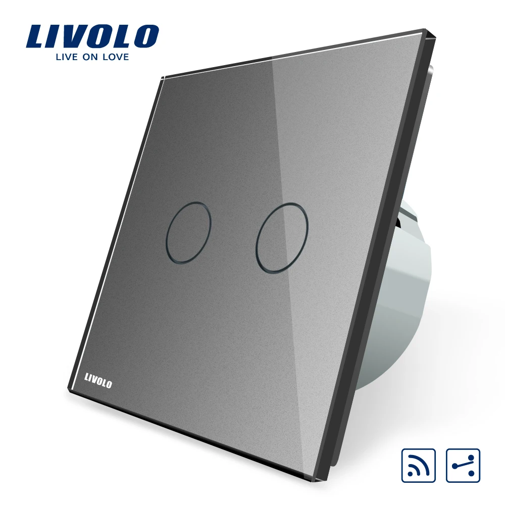 Livolo/Стандартный сенсорный дистанционный переключатель белый с украшением в виде