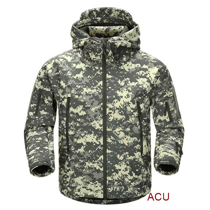 ACU ESDY мужская куртка водостойкая Luker пальто TAD Акула кожа мягкая оболочка Толстовка охотничья обязанность Кемпинг Туризм одежда - Цвет: ACU