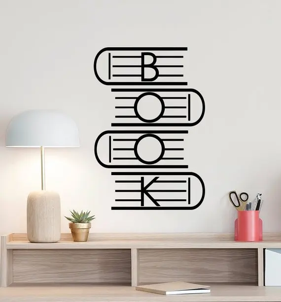 Книжная настенная наклейка учебная книга знак для чтения Офисная цитата