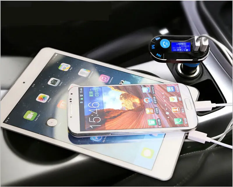 Горячие VOITURE fm-передатчик Беспроводной bluetooth музыку громкой связи Беспроводной MP3-плеер Car Kit USB Зарядное устройство SD ЖК-дисплей 3 цвета