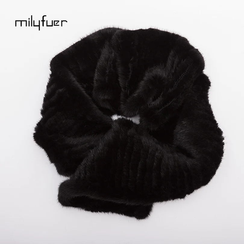 Milyfuer реального норки Мех животных Для женщин воротник из натуральной Дамы шарф