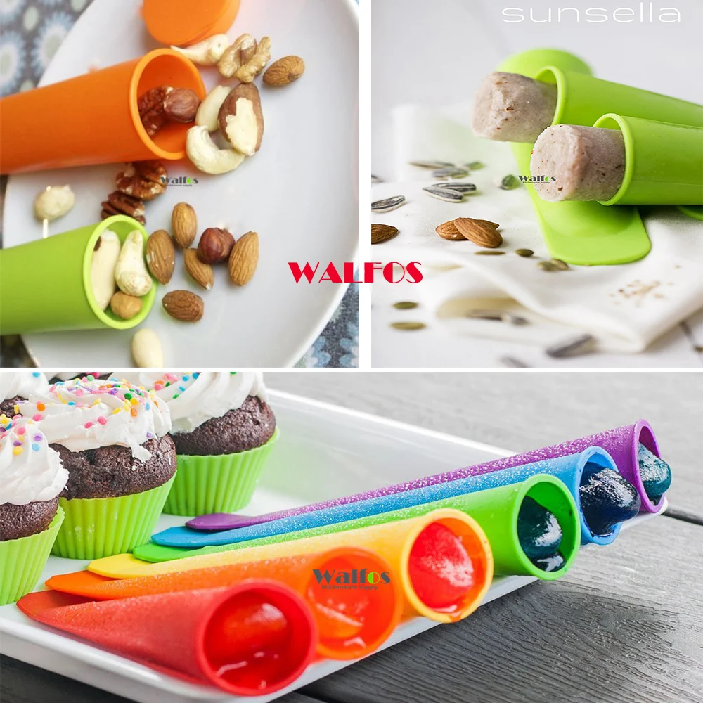 4 шт. силиконовые формочки для мороженого WALFOS|lolly mould|silicone ice popice pop |