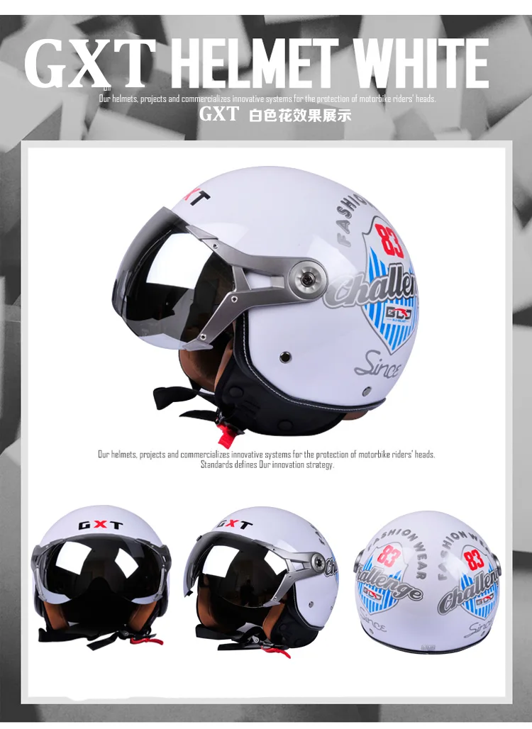 GXT мотоциклетные винтажные шлемы ретро Половина лица Casco мотокросс шлем скутер casco motocicleta кожаный шлем для Harley