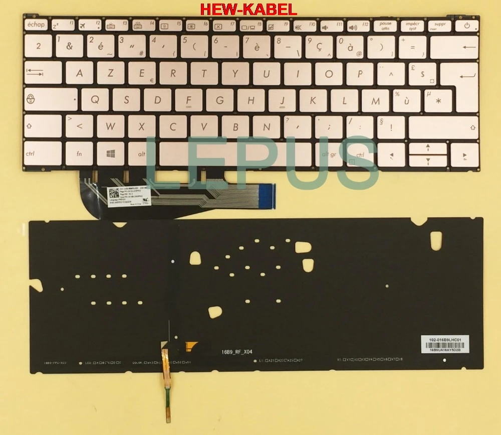 Французский FR Макет ПОДСВЕТКА keybord для ASUS ZENBOOK 3 UX390 UX390UA клавиатура с подсветкой
