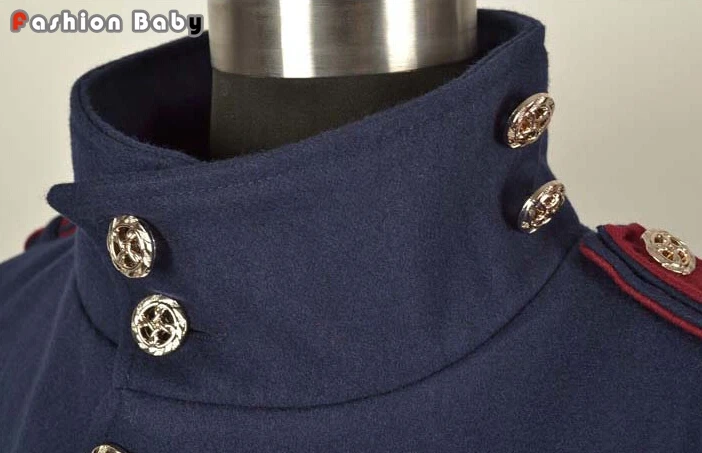 Прохладный Для мужчин Модный пэчворк воротник Epaulet Длинные шерстяные Тренч с