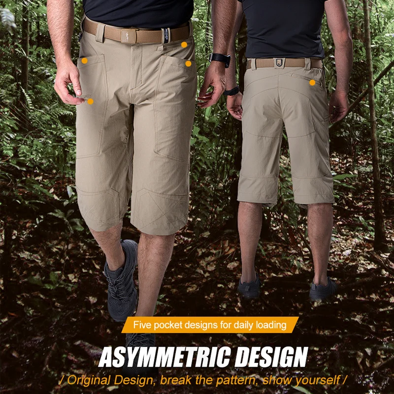 Pаспродажа FREE SOLDIER Outdoor Sports Climbing Tactical Military Men's Cropped Trousers Quick-drying In Summer Lightweight And Breathable