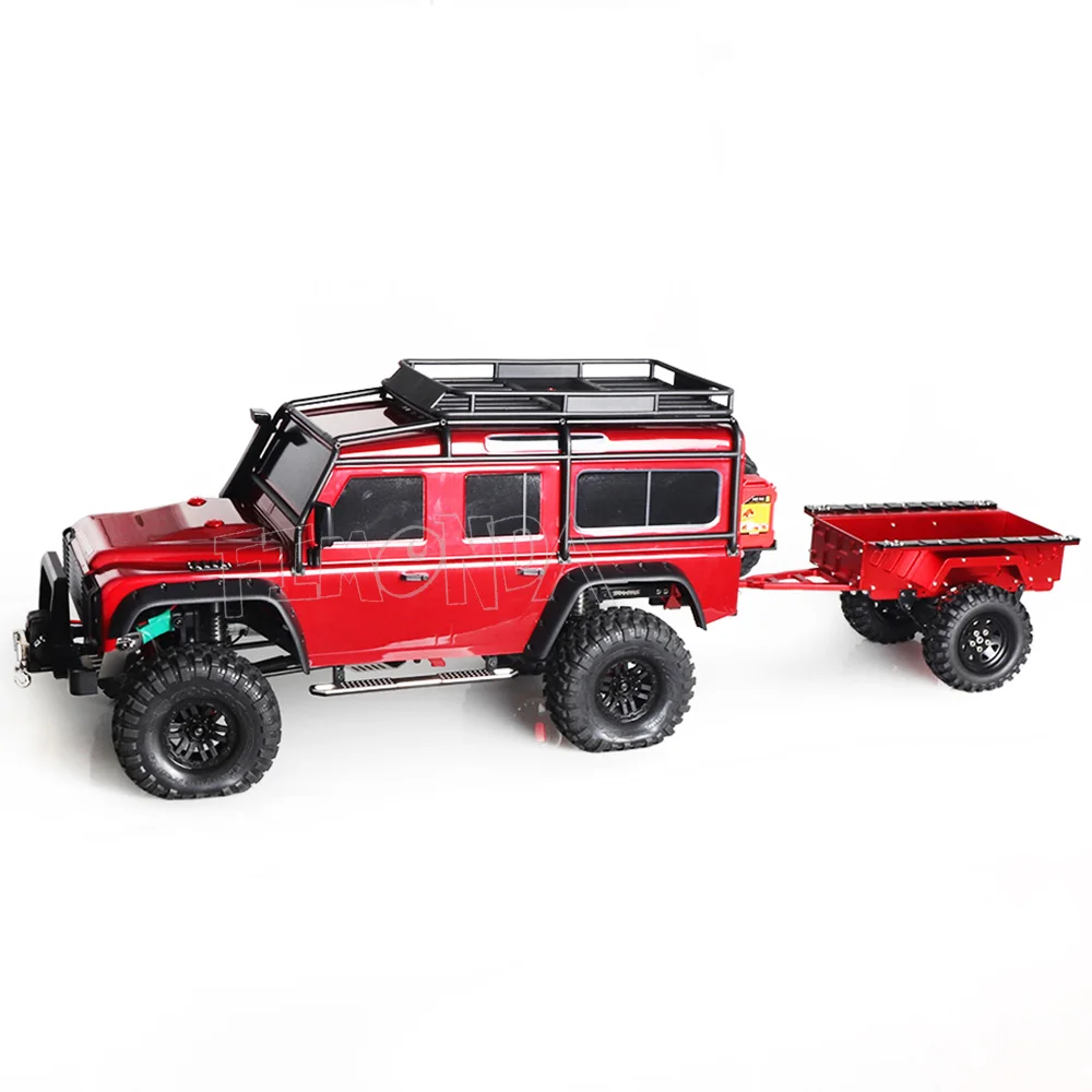 Металлический прицеп на радиоуправлении платформа грузовик для 1/10 RC Cralwer Axial SCX10