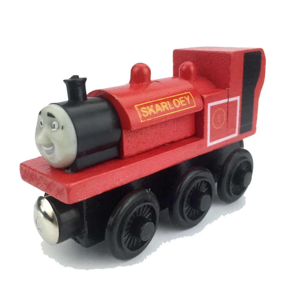 Skarloey Аниме Деревянные Магнитные Детям Игрушки Автомобили Паровозик