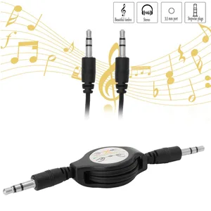 2017 Retractable 3.5mm Car AUX Music Line Cable Cord for Tablet Cellphone MP3/4/5
