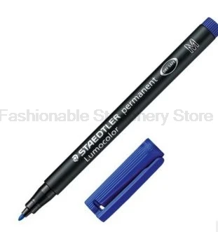 4 шт., STAEDTLER, 317 м, цветные маркерные ручки, маслянистые маркеры, канцелярские принадлежности, школьные офисные принадлежности, быстросохнущие водонепроницаемые перманентные маркеры - Цвет: Синий