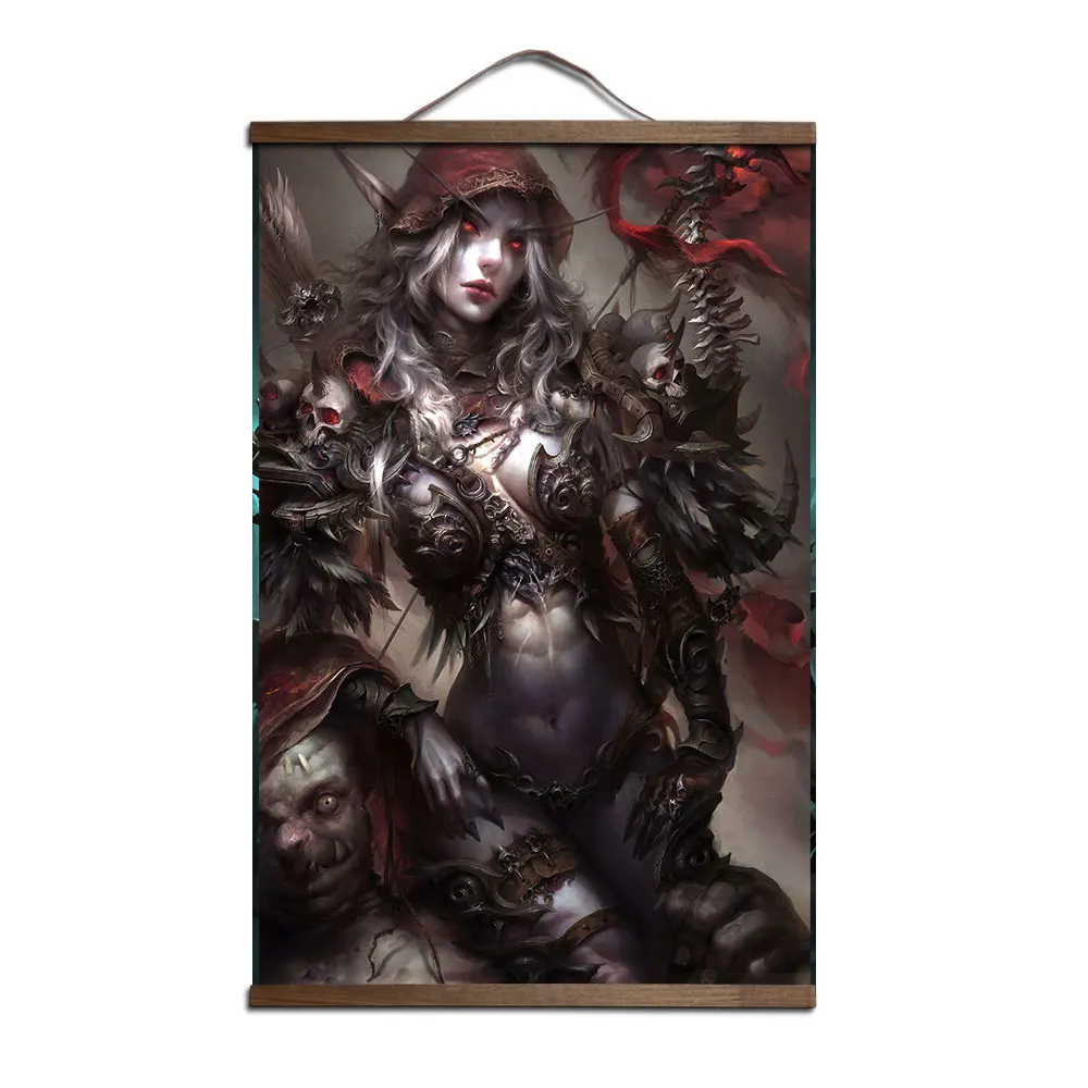 13 Плакат World of Warcrafts Lich King декоративная живопись Sylvanas Windrunner для HD твердой древесины висячий Свиток Плакат без рамки - Цвет: 13