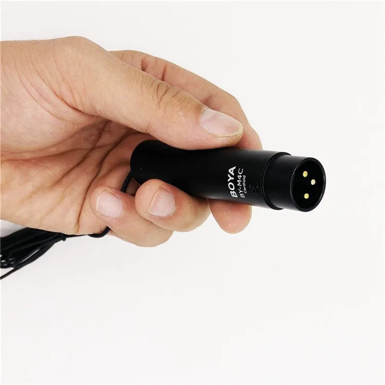 BOYA BY-M4C Профессиональный Мини Clip-On кардиоидный XLR петличный микрофон для sony Canon
