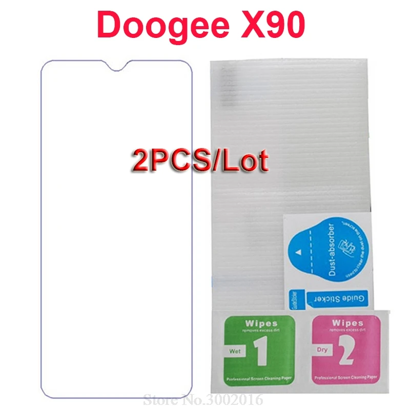 

2Pcs Tempered Glass For Doogee X 90 X90L 9H Anti-Explosion Smartphone Case LCD Film For Doogee X90 X90L Glass Screen Protector