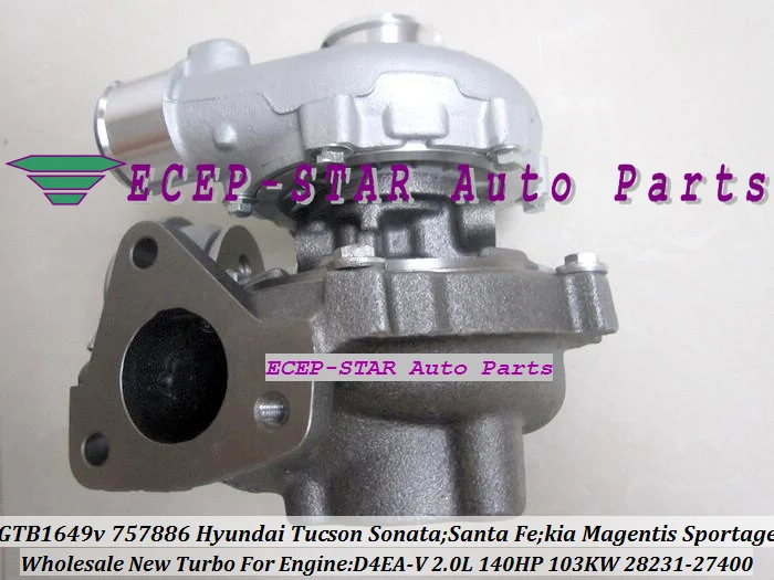 GTB1649V 757886 28231-27400 2823127400 757886-0003 757886-5003S Turbo для HYUNDAI Tucson KIA Sportage 2 05- D4EA V 2.0L CRDi |