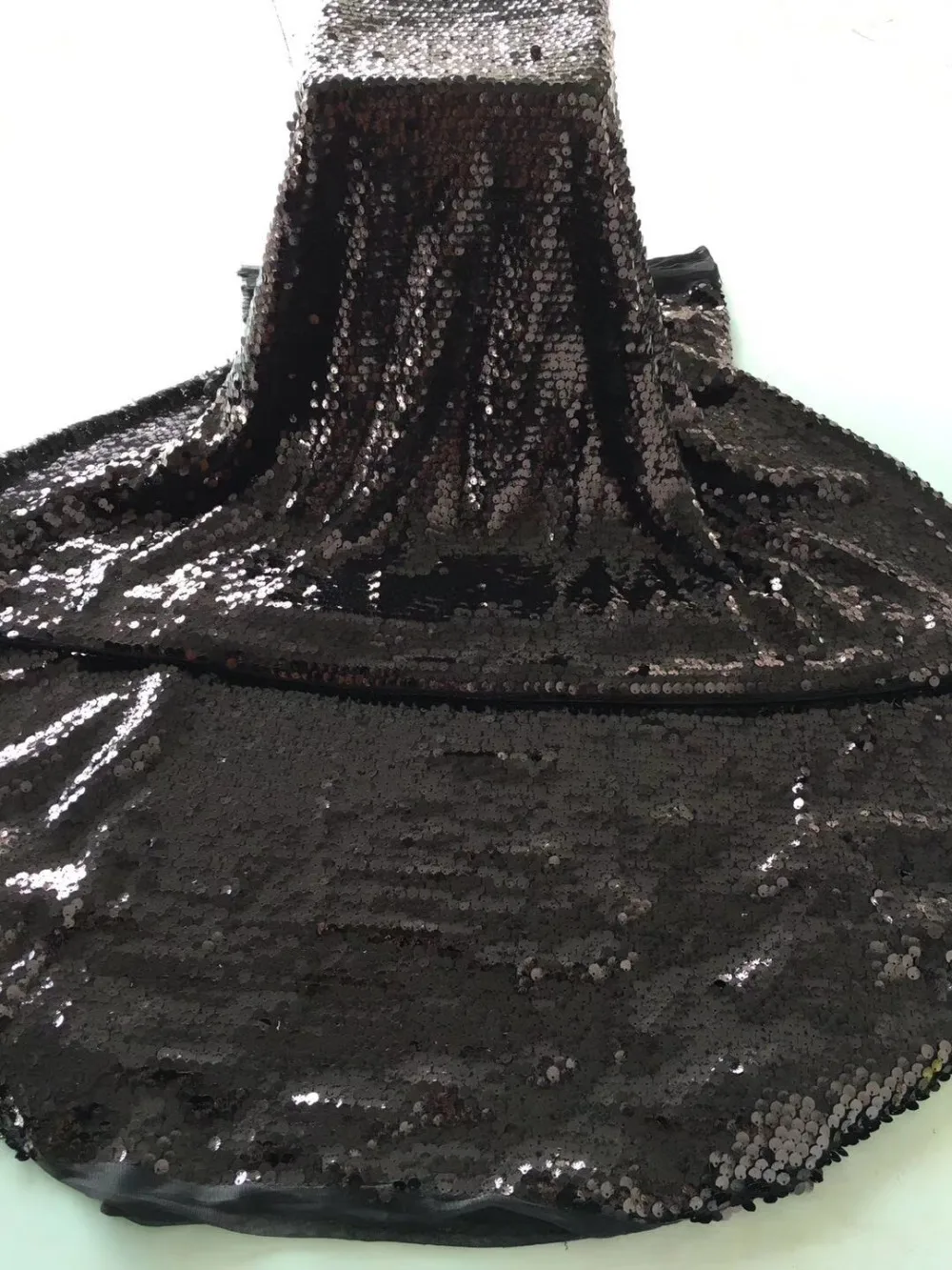 

African French Lace Fabric with sequins High Quality African Tulle Lace Fabric with sequins 5yards sequin lace fabric