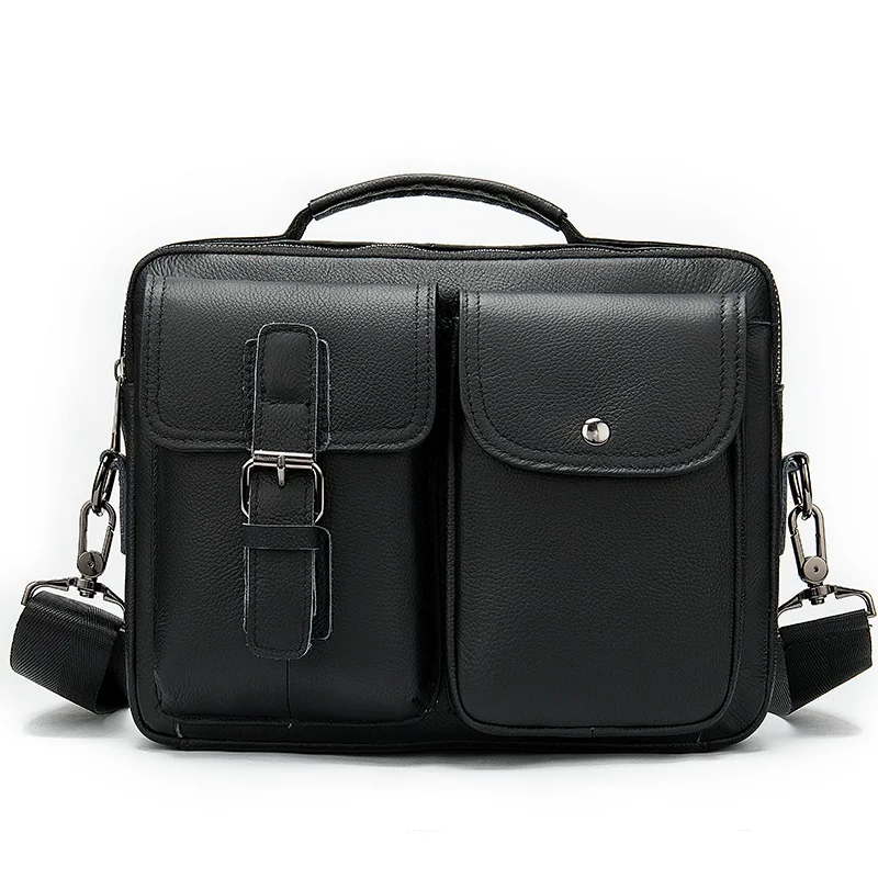8592A3black MVA, мужские сумки из натуральной кожи, кожаный мужской портфель, Офисная сумка для мужчин, мужские сумки для компьютера, мужская деловая сумка 8592 - Цвет: 8592A3black