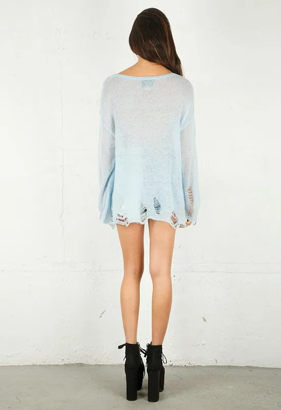 autumn Kong Fashion Wildfox series reindeer sweater deer loose hole pattern knitwear wholesale | Женская одежда