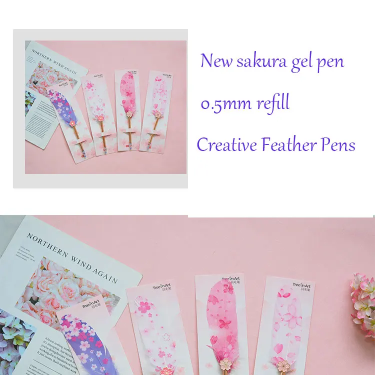 1 шт., новинка, гелевая ручка Sakura 0,5 мм, сменная ручка, креативные перьевые кавайные ручки, корейские канцелярские принадлежности для рисования, студенческие офисные канцелярские принадлежности, подарок