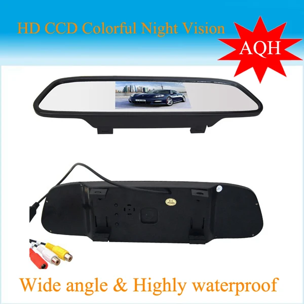 NEW 4.3 inch TFT Car LCD Rear View Rearview DVD Mirror Monitor for car CCD camera cam.Free Shipping | Автомобили и мотоциклы