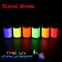 6 uv fluo colors set 60 fly tying thread 150yards per spool 150d dubbing thread with uv reflection effect for trout bass flies