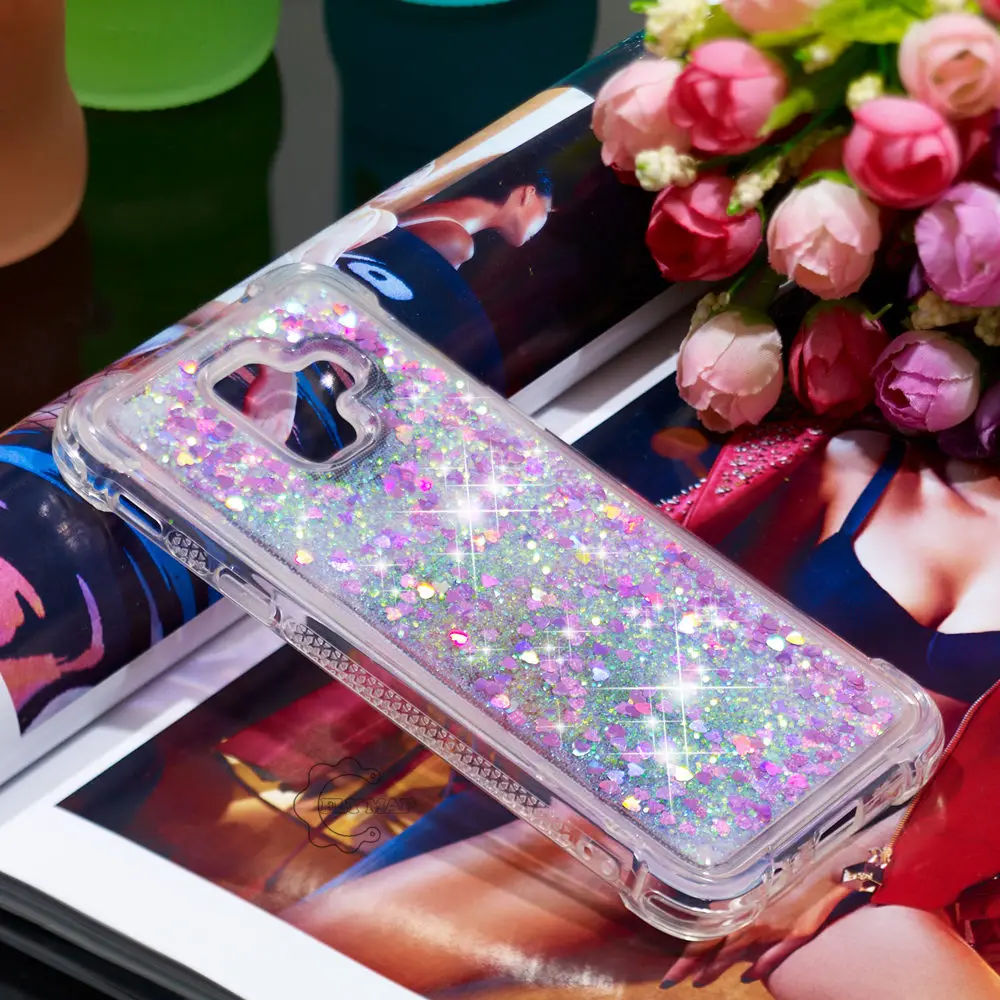 Glitter Stars Phone Case for Samsung Galaxy A6 2018 SM A600 A600FN A600FN/DS Quicksand Cover Coque SM-A600FN SM-A600FN/DS A 6 6a |