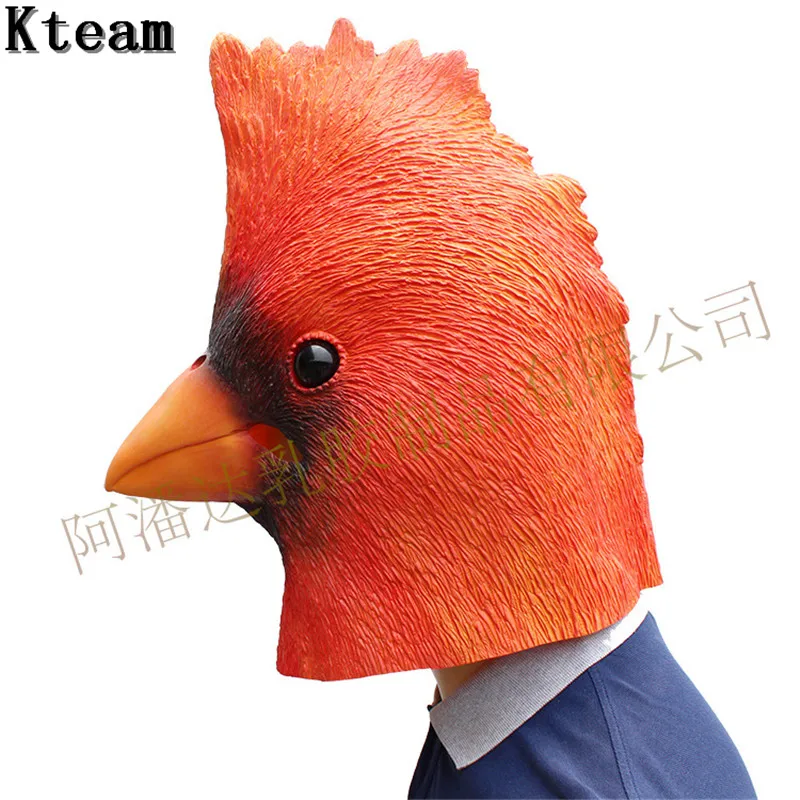 Топ Класс латекс вечерние лошадь красный Кардинал птица маска Хеллоуин костюм