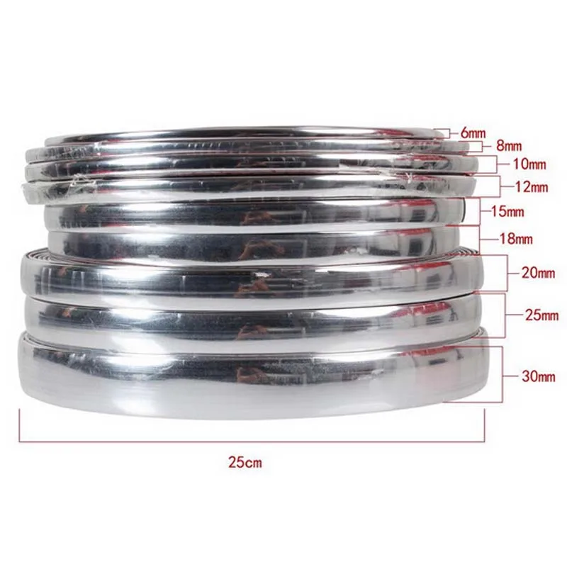 Автомобильная хромированная лента для кузова 13 м защитная литая наклейка