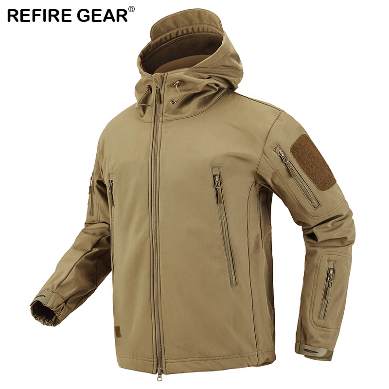 Мужская Флисовая ветровка ReFire Gear зимняя водонепроницаемая куртка для походов и |