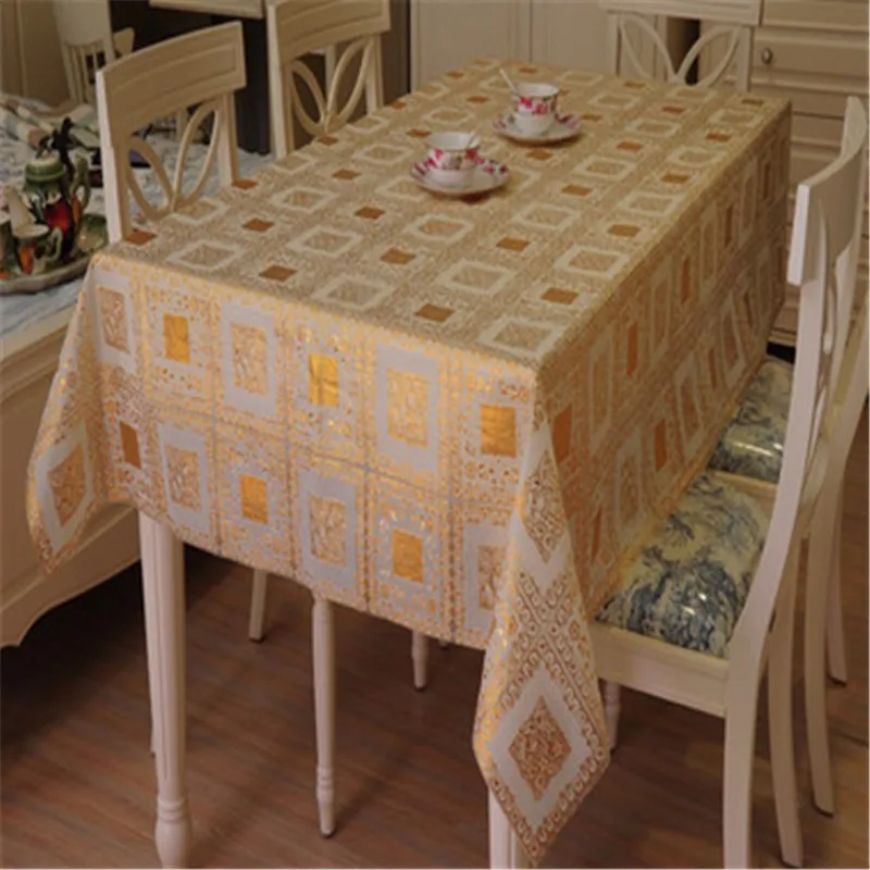 Бесплатная доставка 001 Золотой Цвет PVC скатерть Чай циновка чашки крышки Runner