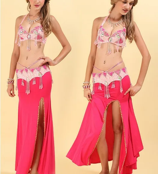 Костюм для танца живота в египетском стиле с фланелеткой и бусинами топ