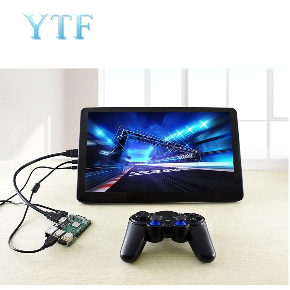 Raspberry Pi 4B/3B + 15 6 дюймовый VGA/ HD дисплей с емкостной сенсорной панелью из закаленного