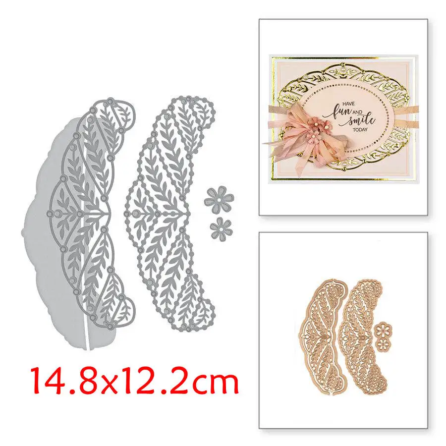 H2867 Floral-Topper Кружева силуэт рамки различные металлические режущие штампы Горячая фольга плиат для скрапбукинга тиснение DIY бумажные карты рукоделия Шаблоны - Цвет: H2867 Floral-Topper