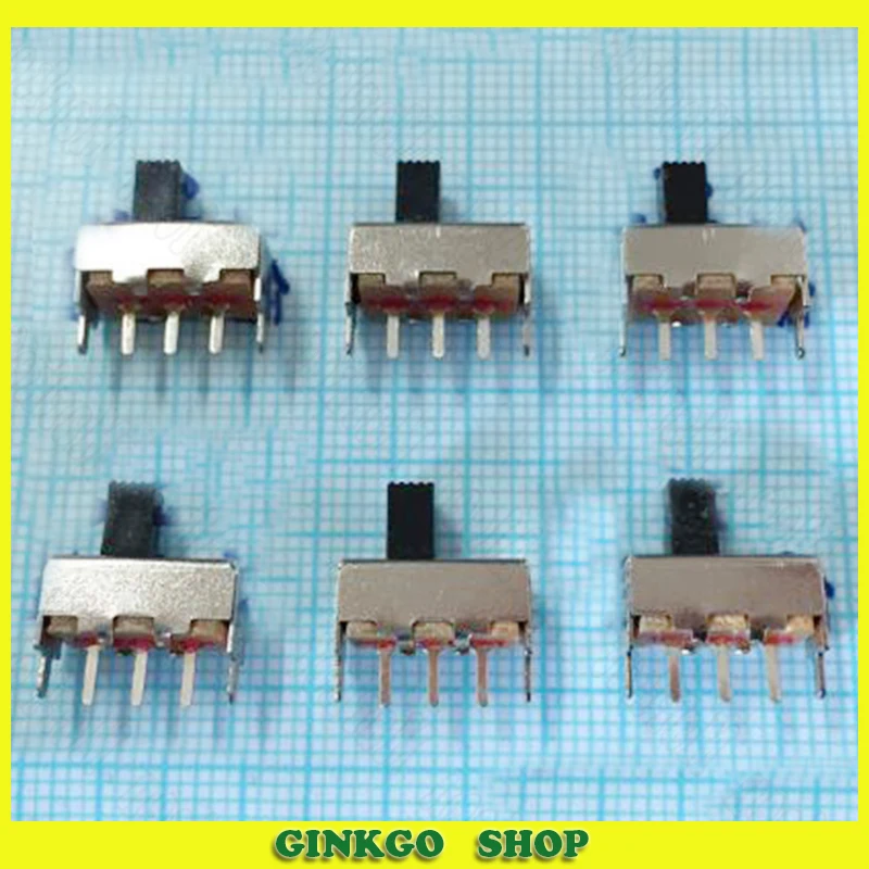 

1000pcs/lot Toggle Switch SS-12F44 Vertical Style Two Switch-zoom 1P2T SS12F44G5 Slide Switch 3-pin With Bracket